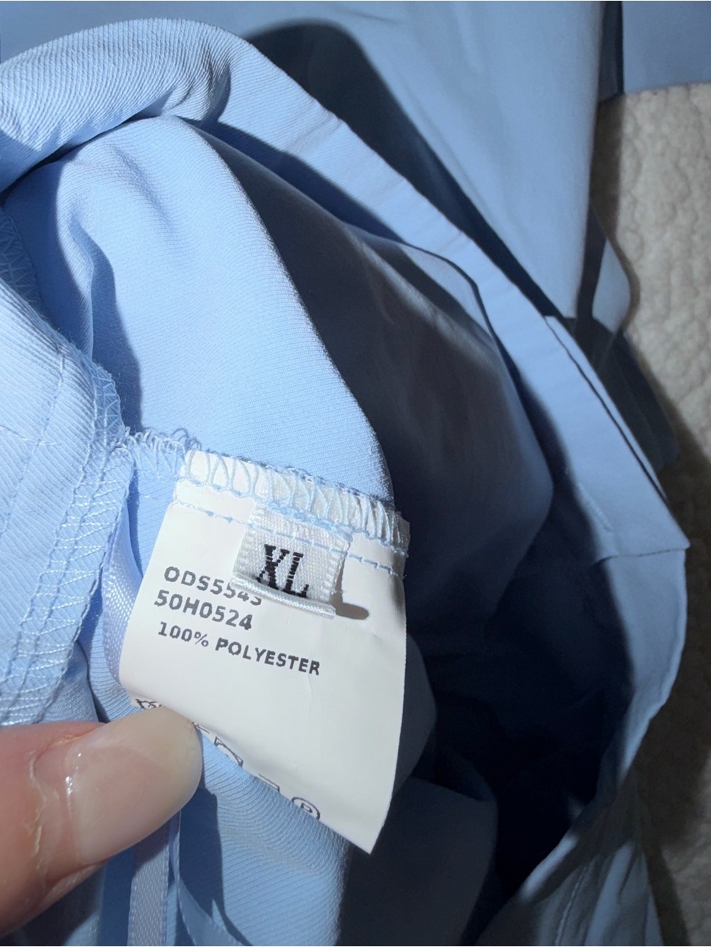 Sleeveless V-Neck Button Vest and Shorts Set - Light Blue - Picture 7 of 8